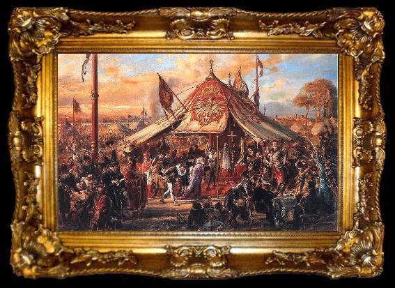 framed  Jan Matejko The Republic at Zenith of Power. Golden Liberty. Election A.D. 1573., ta009-2